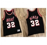 Men Miami Heat #32 Harold Miner Black Champions Stitched Basketball Throwback Jersey