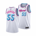 Men Miami Heat #55 Duncan Robinson White 2024-25 City Edition Stitched Basketball Jersey
