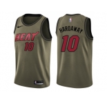 Men Nike Miami Heat #10 Tim Hardaway Green Salute to Service NBA Swingman Jersey