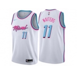 Men Nike Miami Heat #11 Dion Waiters Authentic White NBA Jersey - City Edition