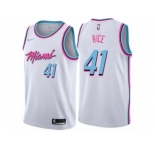 Men Nike Miami Heat #41 Glen Rice Authentic White NBA Jersey - City Edition
