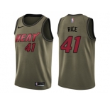 Men Nike Miami Heat #41 Glen Rice Green Salute to Service NBA Swingman Jersey