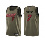 Men Nike Miami Heat #7 Goran Dragic Green Salute to Service NBA Swingman Jersey