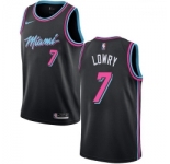 Men Nike Miami Heat #7 Kyle Lowry Black NBA Swingman City Edition 2018 19 Jersey