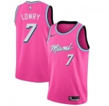 Men Nike Miami Heat #7 Kyle Lowry Pink NBA Swingman Earned Edition Jersey
