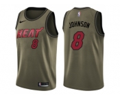 Men Nike Miami Heat #8 Tyler Johnson Green Salute to Service NBA Swingman Jersey