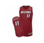 Men's Adidas Miami Heat #11 Dion Waiters Authentic Red Alternate NBA Jersey