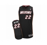 Men's Adidas Miami Heat #22 Derrick Williams Authentic Black Road NBA Jersey