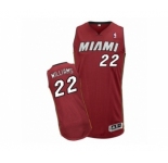 Men's Adidas Miami Heat #22 Derrick Williams Authentic Red Alternate NBA Jersey