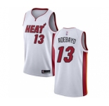 Men's Heat #13 Bam Adebayo White Basketball Swingman Association Edition Jersey