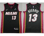 Men's Miami Heat #13 Bam Adebayo Black Icon Edition Stitched Basketball Jersey
