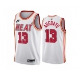 Men's Miami Heat #13 Bam Adebayo White Classic Edition Stitched Basketball Jersey