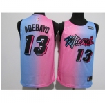 Men's Miami Heat #13 Edrice Adebayo Pink-Blue Swingman Basketball Jersey