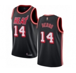 Men's Miami Heat #14 Tyler Herro Authentic Black Fashion Hardwood Classics Basketball Jersey