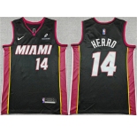 Men's Miami Heat #14 Tyler Herro Black Icon Edition Stitched Basketball Jersey
