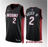 Men's Miami Heat #2 Terry Rozier III Black Icon Edition Stitched Basketball Jersey