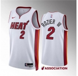 Men's Miami Heat #2 Terry Rozier III White Association Edition Stitched Basketball Jersey
