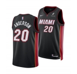 Men's Miami Heat #20 Kyle Anderson Black 2025 Icon Edition Swingman Stitched Basketball Jersey
