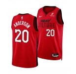 Men's Miami Heat #20 Kyle Anderson Red 2025 City Edition Stitched Basketball Jersey