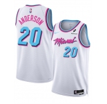 Men's Miami Heat #20 Kyle Anderson White 2025 City Edition Stitched Basketball Jersey