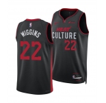 Men's Miami Heat #22 Andrew Wiggins Black 2025 City Edition Stitched Basketball Jersey