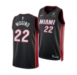 Men's Miami Heat #22 Andrew Wiggins Black 2025 Icon Edition Swingman Stitched Basketball Jersey