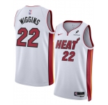 Men's Miami Heat #22 Andrew Wiggins White 2025 Association Edition Swingman Stitched Basketball Jersey