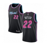 Men's Miami Heat #22 Jimmy Butler Authentic Black Basketball Jersey - City Edition