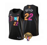 Men's Miami Heat #22 Jimmy Butler Black 2023 Finals City Edition Stitched Basketball Jersey