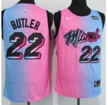 Men's Miami Heat #22 Jimmy Butler Pink-Blue Swingman Basketball Jersey