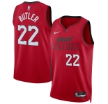 Men's Miami Heat #22 Jimmy Butler Red 2024-25 City Edition Stitched Basketball Jersey