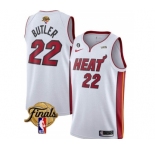 Men's Miami Heat #22 Jimmy Butler White 2023 Finals Association Edition With NO.6 Patch Stitched Basketball Jersey