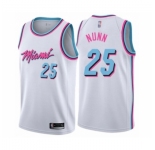 Men's Miami Heat #25 Kendrick Nunn Authentic White Basketball Jersey - City Edition
