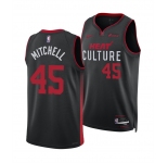 Men's Miami Heat #45 Davion Mitchell Black 2025 City Edition Stitched Basketball Jersey