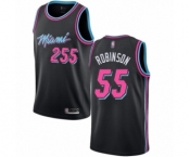 Men's Miami Heat #55 Duncan Robinson Authentic Black Basketball Jersey - City Edition