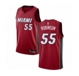 Men's Miami Heat #55 Duncan Robinson Authentic Red Basketball Jersey Statement Edition