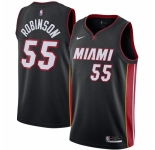 Men's Miami Heat #55 Duncan Robinson Nike Black 2020-21 Swingman Jersey