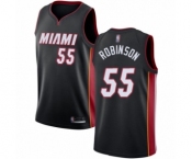 Men's Miami Heat #55 Duncan Robinson Swingman Black Basketball Jersey - Icon Edition