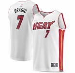 Men's Miami Heat #7 Goran Dragic Fanatics Branded White 2020-21 Fast Break Replica Jersey