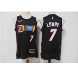 Men's Miami Heat #7 Kyle Lowry Black Diamond 2022 City Edition Swingman Stitched Jersey