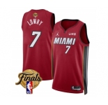 Men's Miami Heat #7 Kyle Lowry Red 2023 Finals Statement Edition Stitched Basketball Jersey