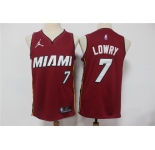 Men's Miami Heat #7 Kyle Lowry Red Jordan 75th Anniversary Diamond 2021 Stitched Jersey