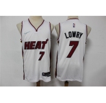 Men's Miami Heat #7 Kyle Lowry White Nike 75th Anniversary Diamond 2021 Stitched Jersey