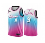 Men's Miami Heat #9 Kelly Olynyk Blue Pick City Edition New Uniform 2020-21 Stitched Basketball Jersey