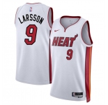 Men's Miami Heat #9 Pelle Larsson White 2024 Draft Association Edition Stitched Basketball Jersey