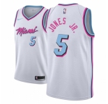 Men's NBA 2018-19 Miami Heat #5 Derrick Jones Jr. City Edition White Jersey