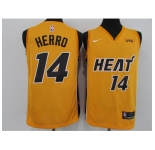 Men's Nike Miami Heat #14 Tyler Herro Yellow Swingman Basketball Jersey