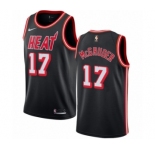 Men's Nike Miami Heat #17 Rodney McGruder Swingman Black Fashion Hardwood Classics NBA Jersey