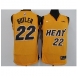 Men's Nike Miami Heat #22 Jimmy Butler Yellow Swingman Basketball Jersey