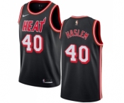 Men's Nike Miami Heat #40 Udonis Haslem Swingman Black Black Fashion Hardwood Classics NBA Jersey